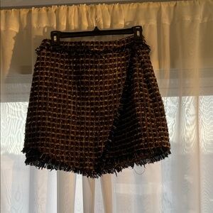 Black and Brown Tweed Skirt